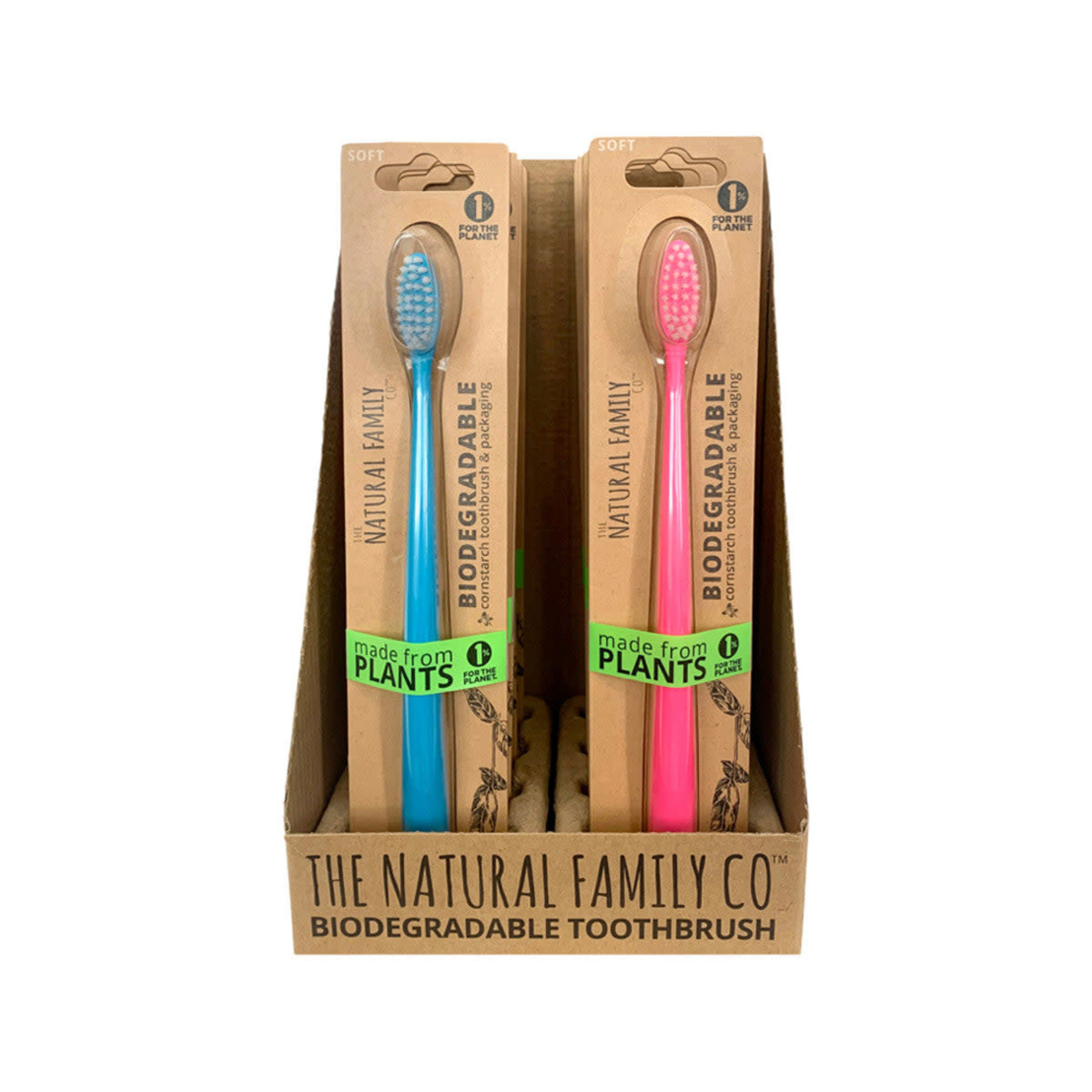The NF Co. The Natural Family Co. Bio Toothbrush Neon Mixed