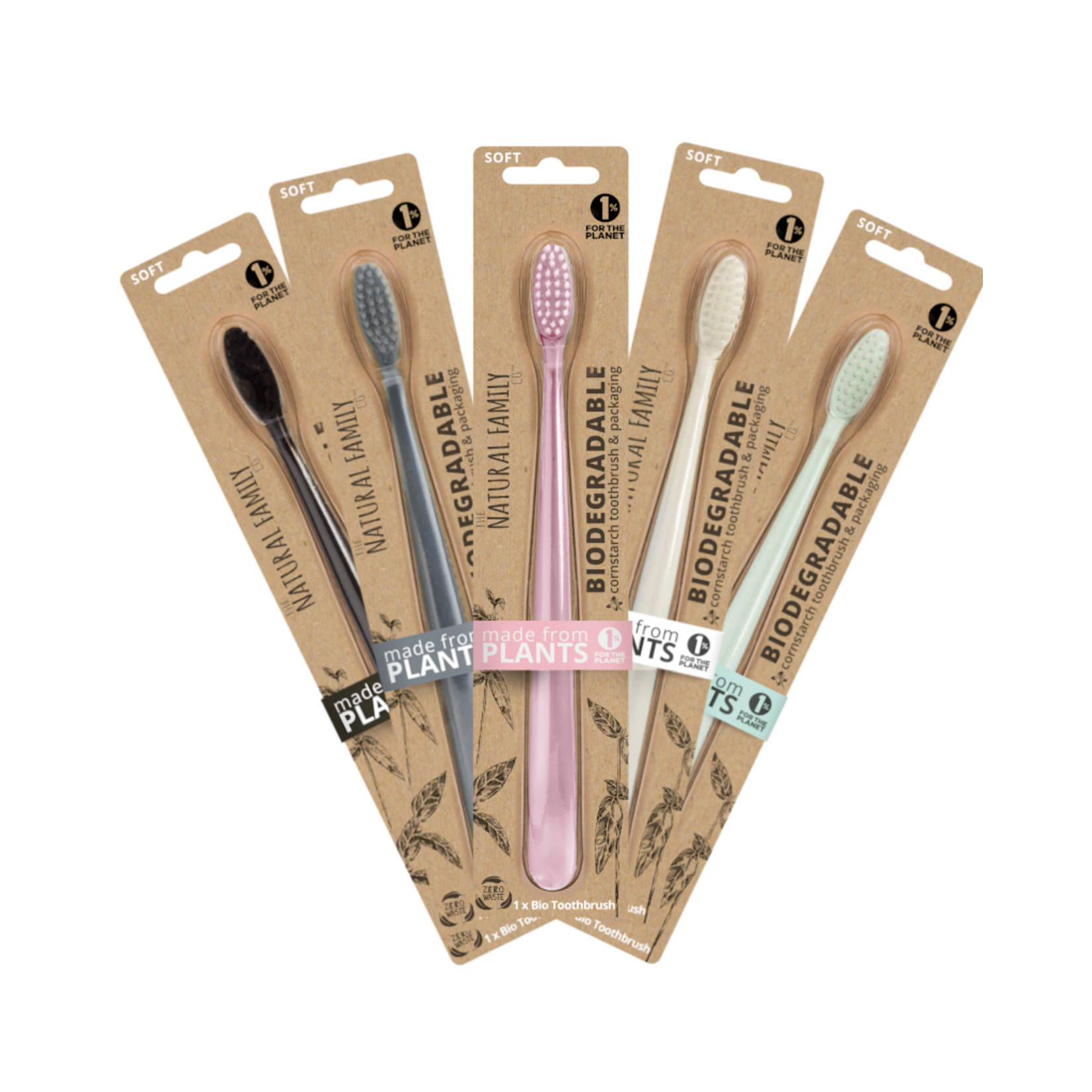 The NF Co. The Natural Family Co. Bio Toothbrush Pastel