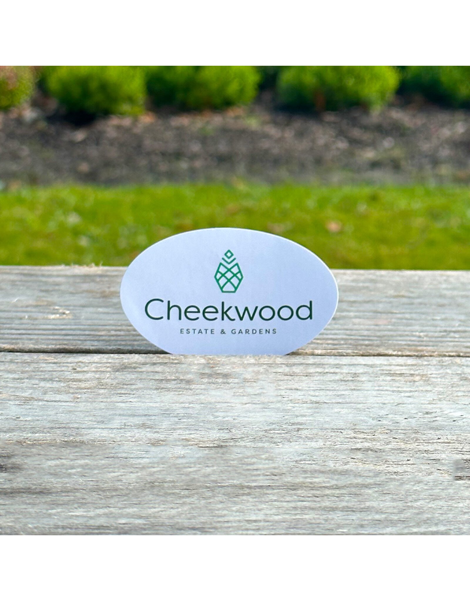 Cheekwood Logo White Oval Sticker
