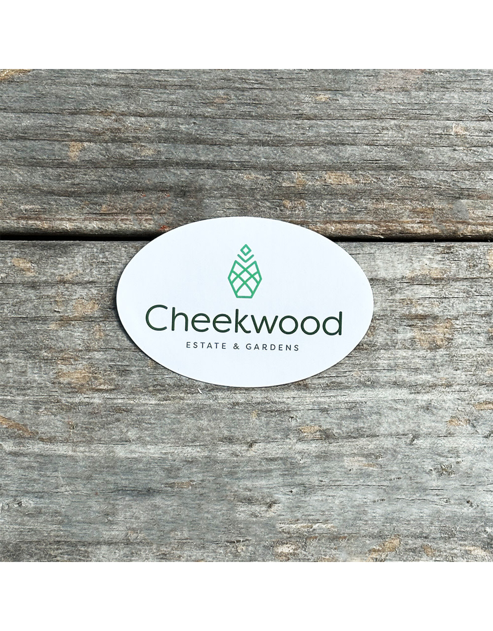 Cheekwood Logo White Oval Sticker