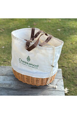 Cheekwood Canvas and Wicker Picnic Bag