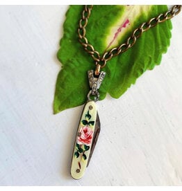 Vintage Painted Knife Necklace