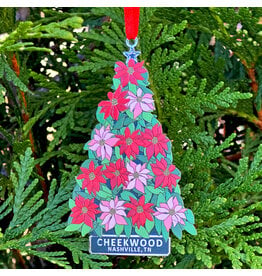 Cheekwood Poinsettia Tree Metal Ornament