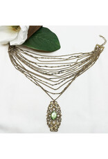 1960s Brooch Multi-Chain Necklace