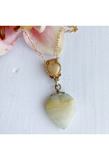 Victorian Carved Onyx + Gold Filled Heart Fob