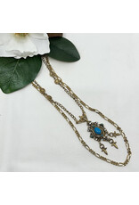 1950s Blue Stone with 3 Drop on 1960s Dual Chain