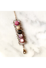 Victorian Multicolor Pearl Fob Bracelet