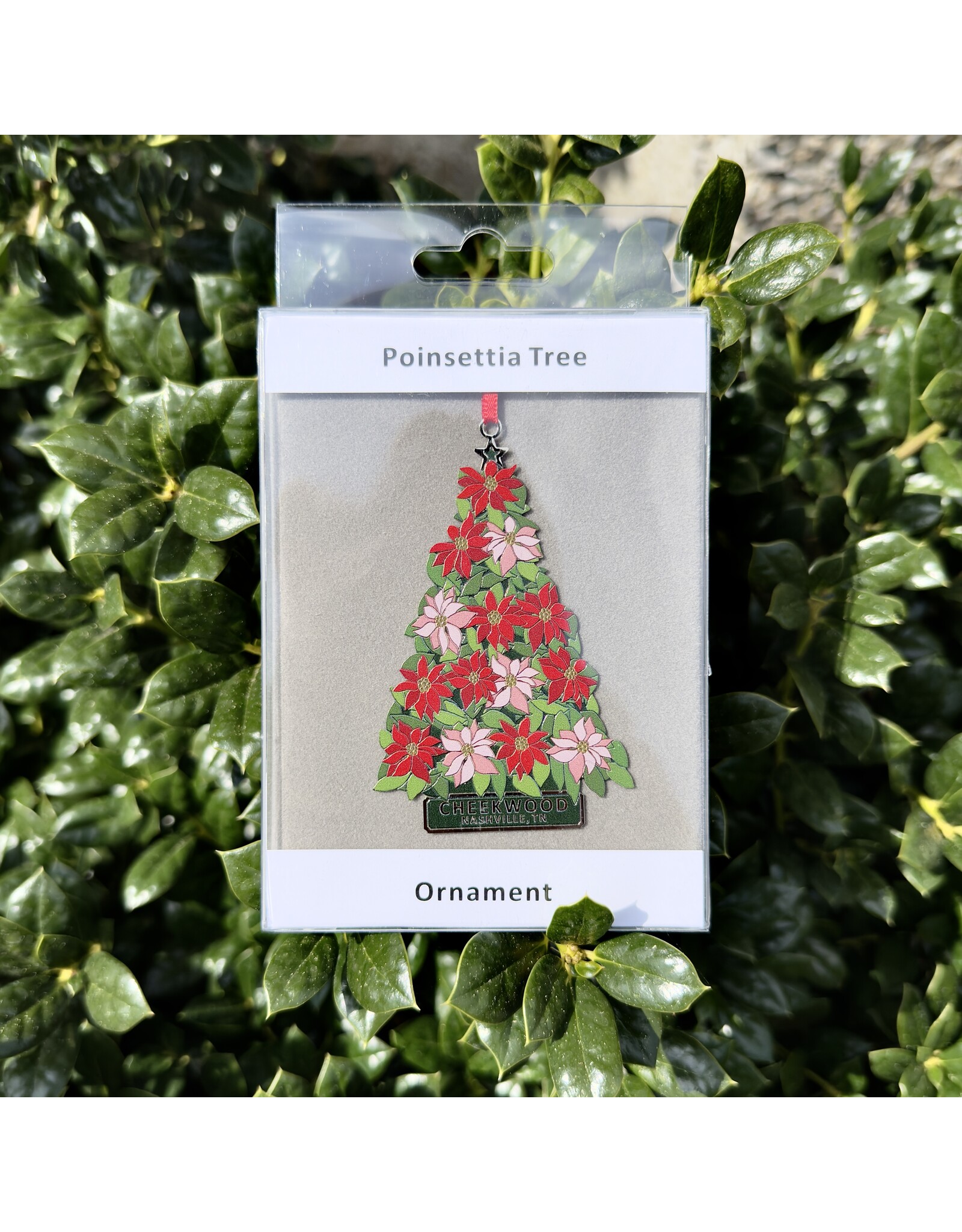 Cheekwood Poinsettia Tree Metal Ornament