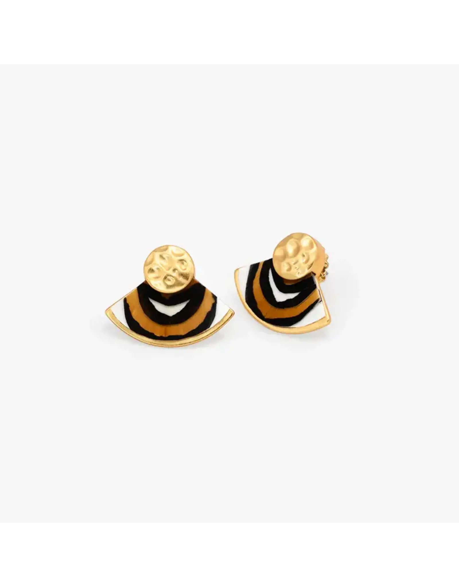Brackish Fan Stud Earrings