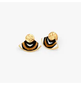 Brackish Fan Stud Earrings