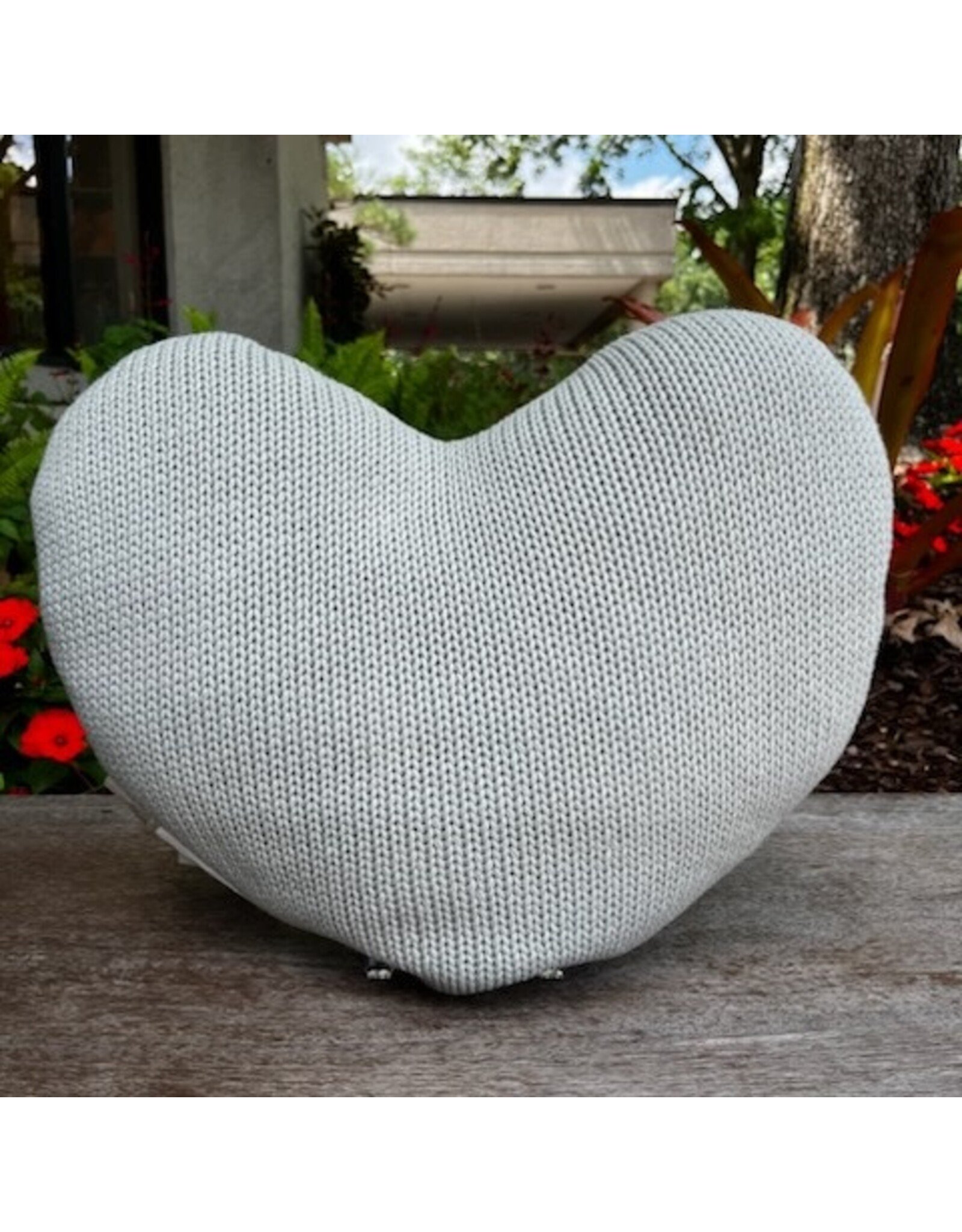Knitted Heart Pillow