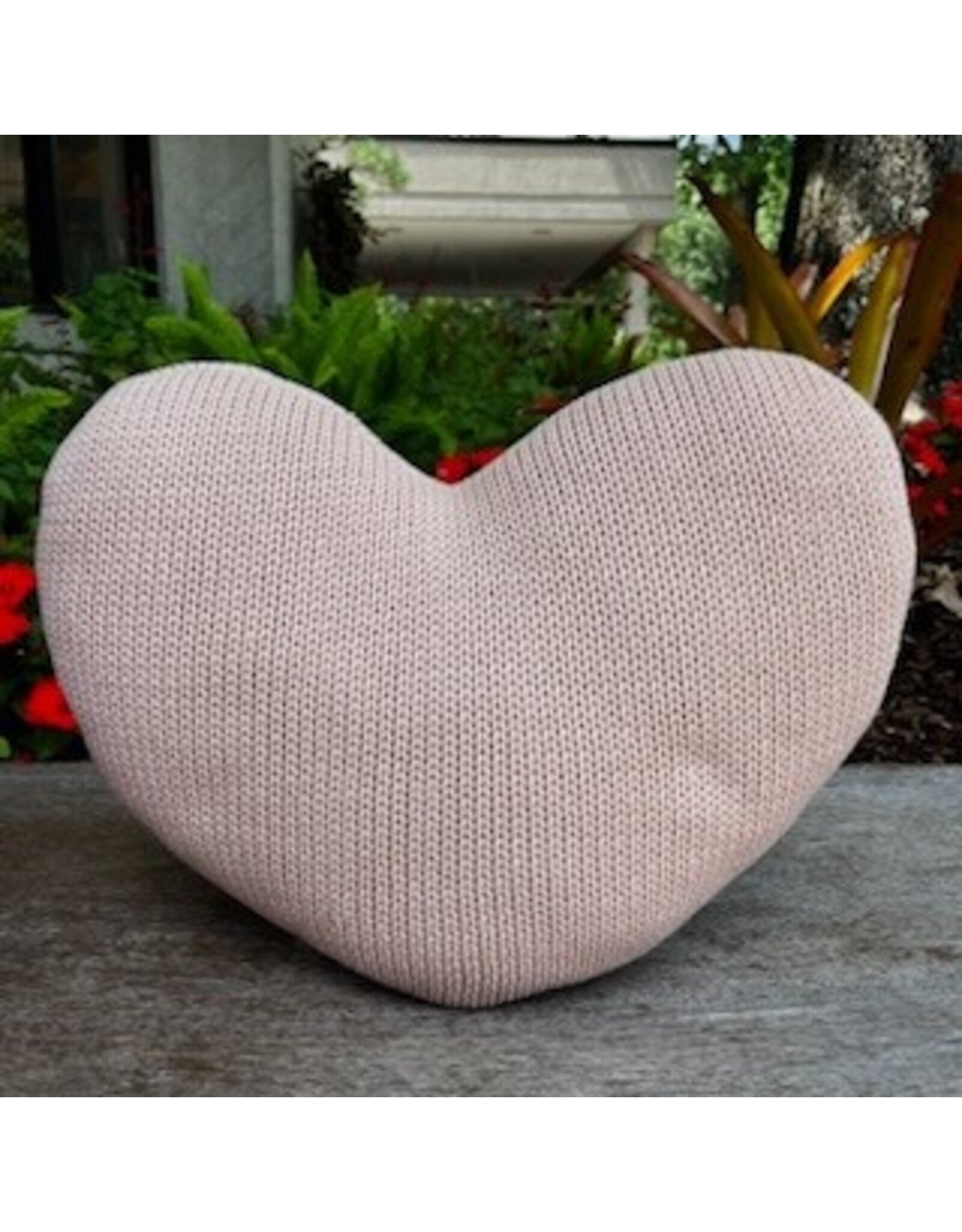 Knitted Heart Pillow