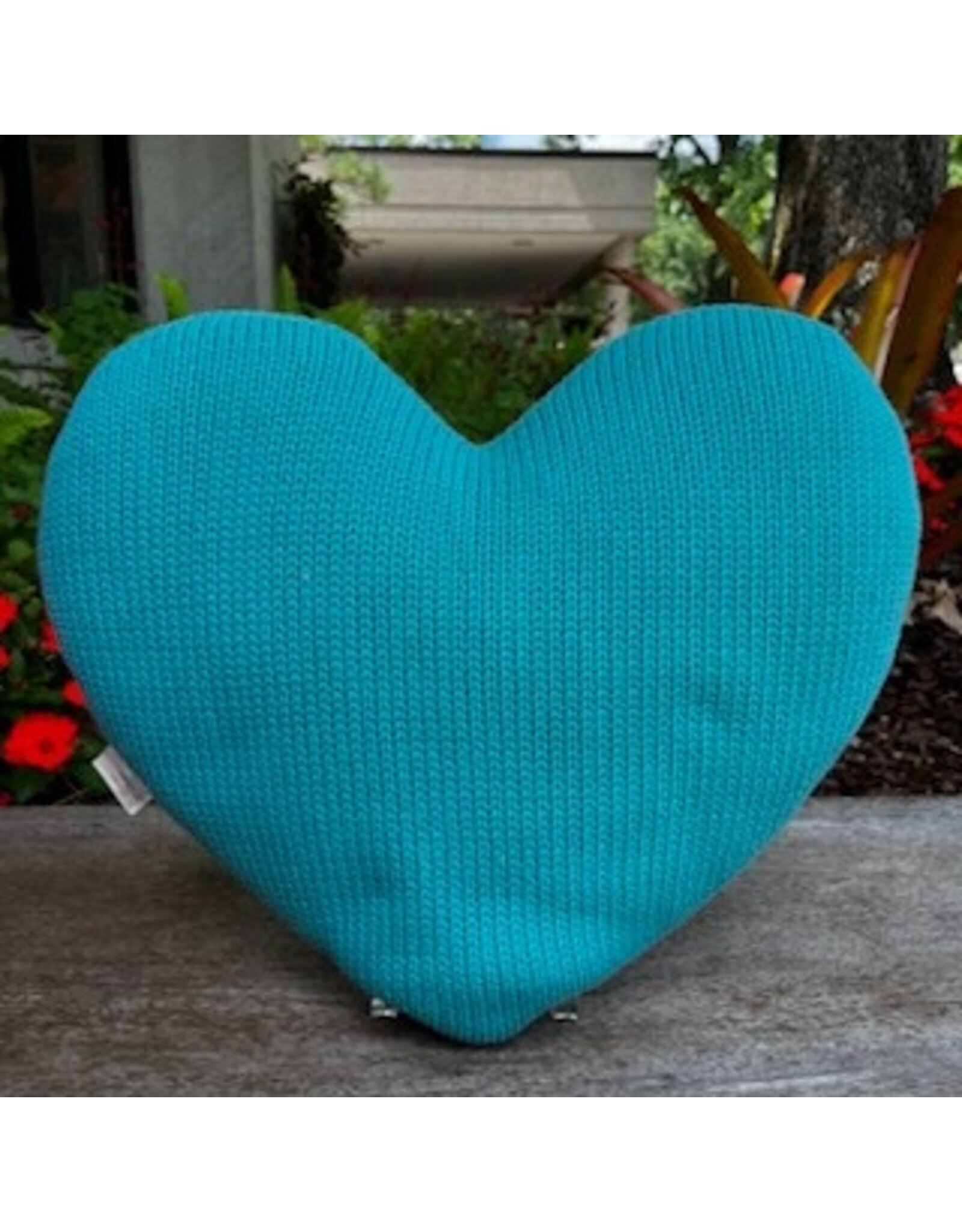 Knitted Heart Pillow