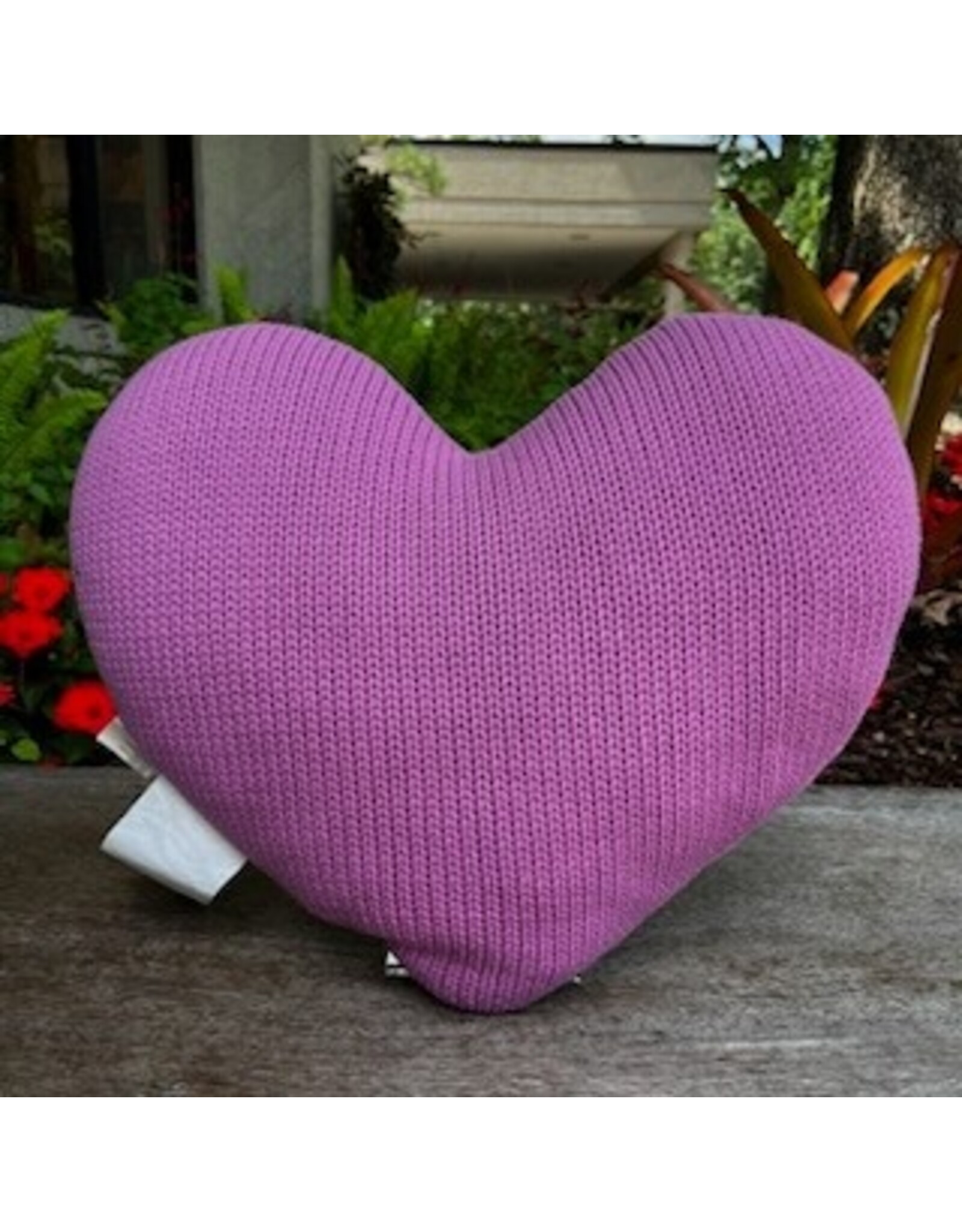 Knitted Heart Pillow