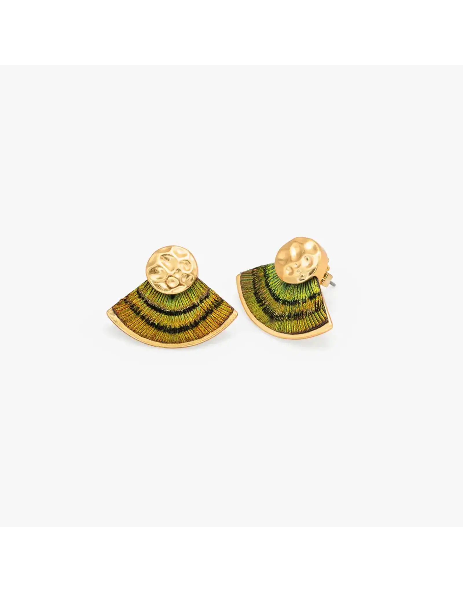 Brackish Fan Stud Earrings