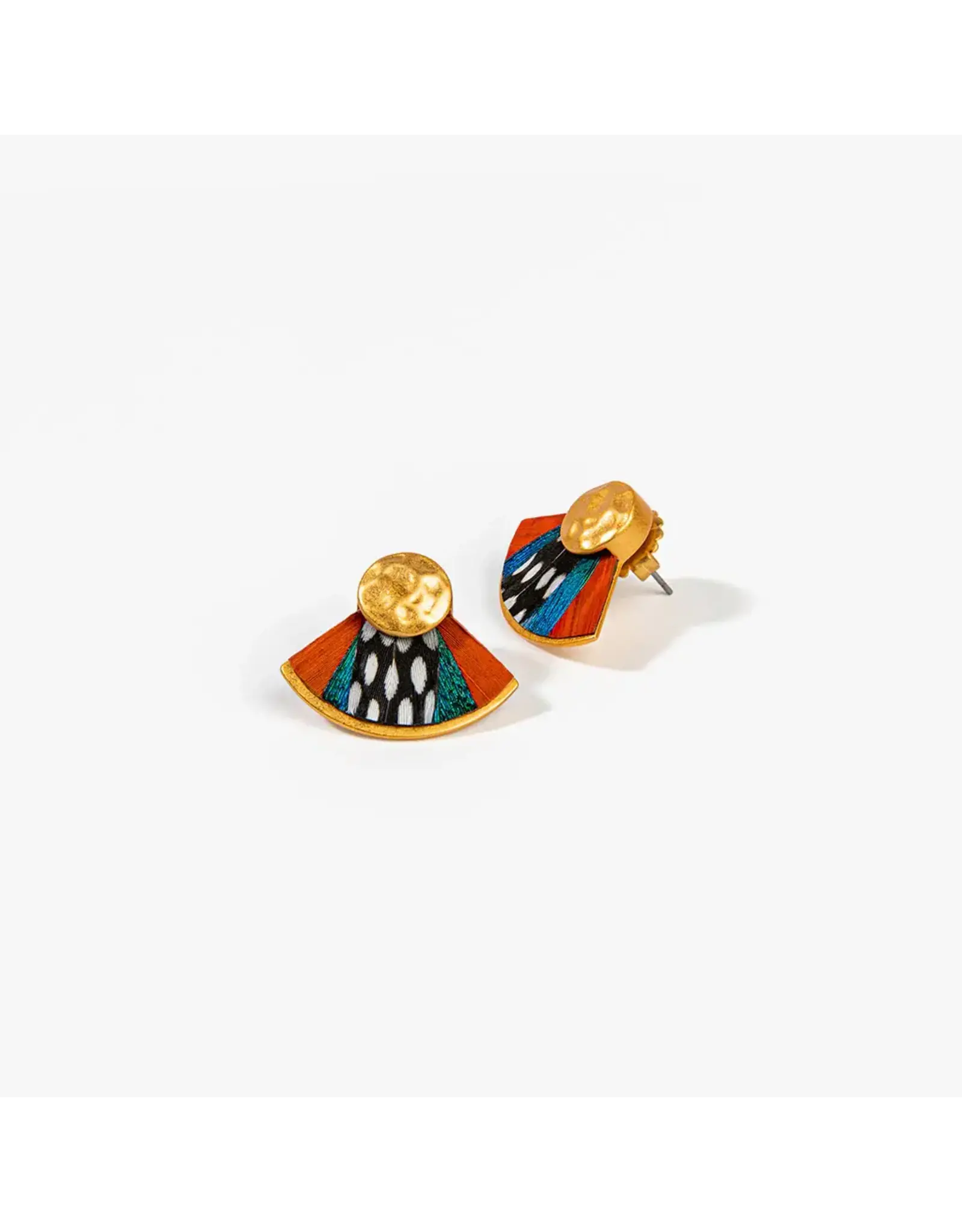 Brackish Fan Stud Earrings