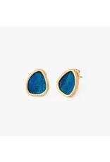 Brackish Teardrop Stud Earrings