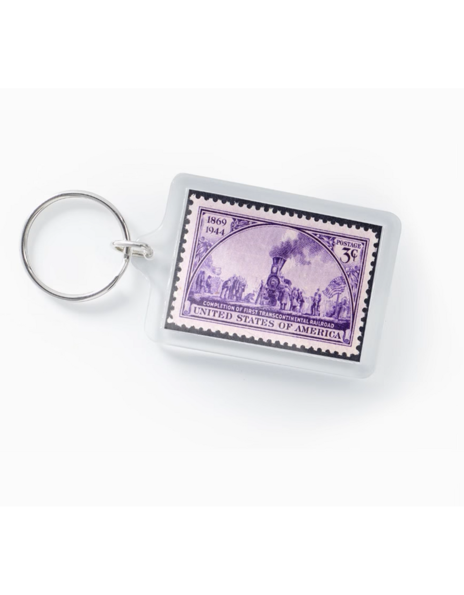 Railroad Stamp Keychain