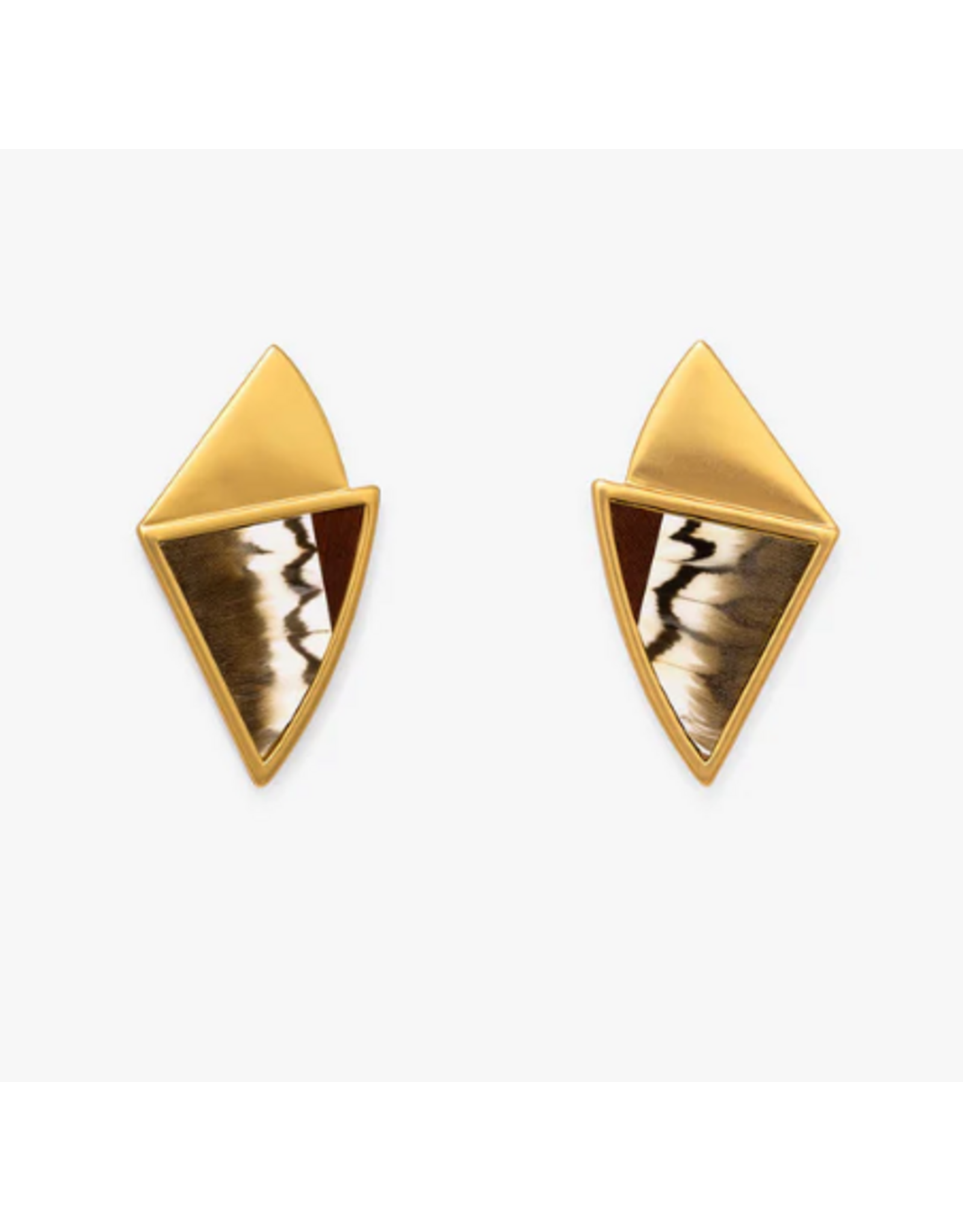 Brackish Triangle Drop Stud Earrings