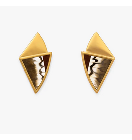 Brackish Triangle Drop Stud Earrings