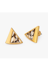 Brackish Triangle Drop Stud Earrings