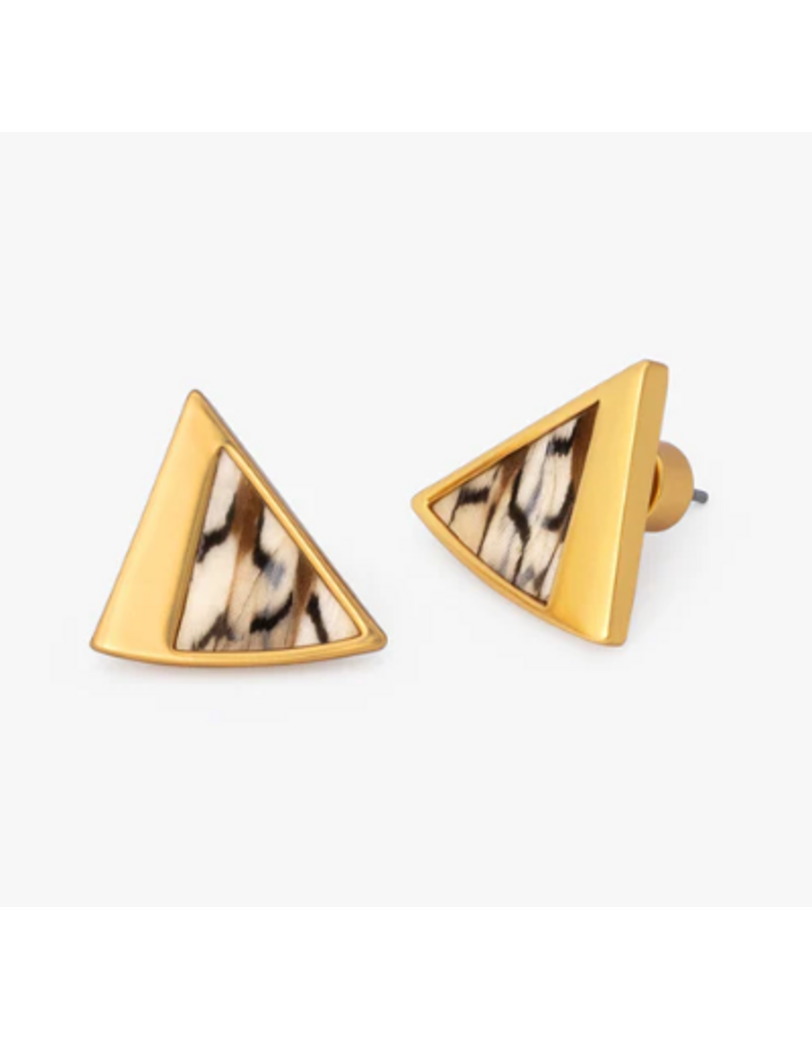 Brackish Triangle Drop Stud Earrings