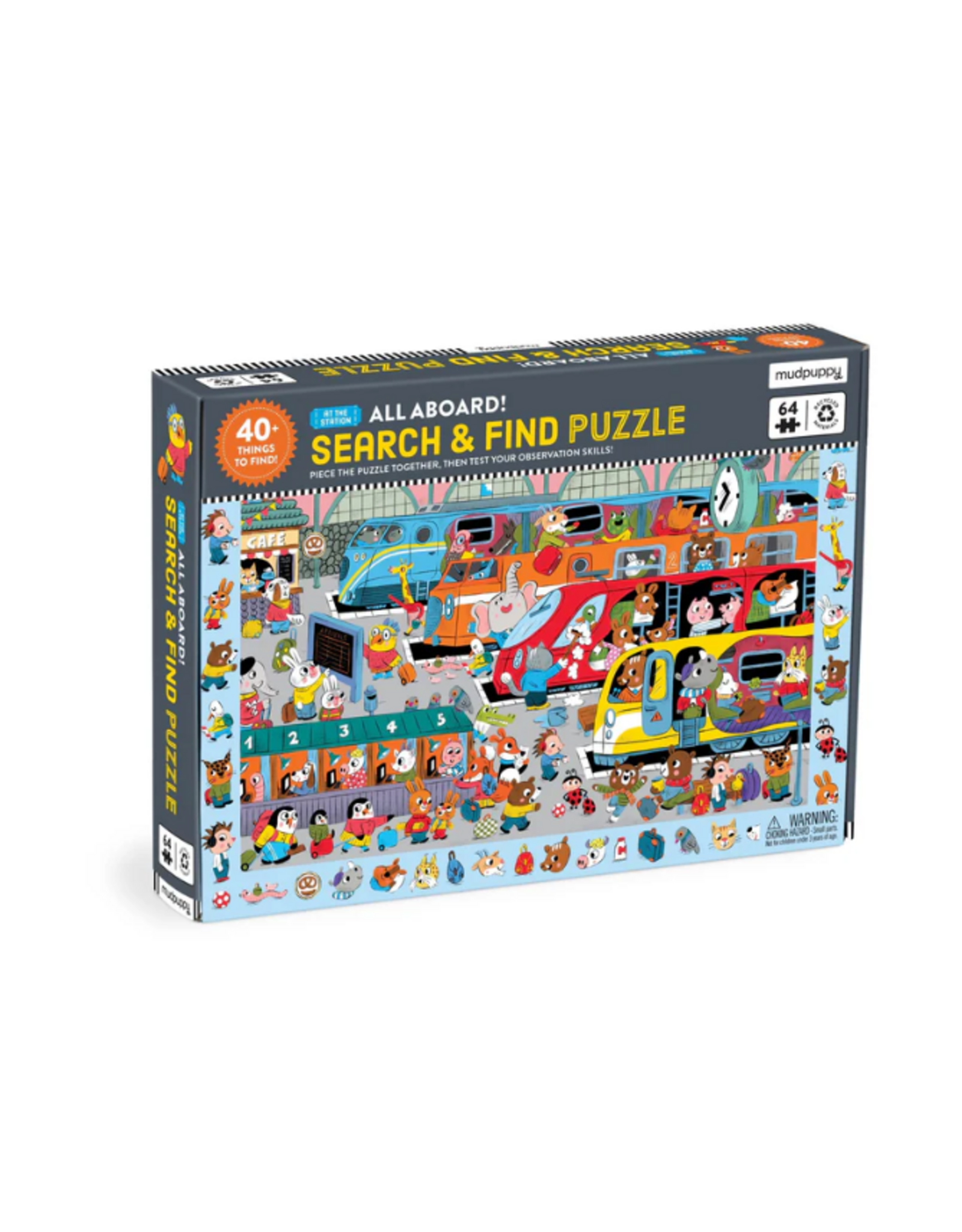 All Aboard! Train Station 64 Piece Puzzle