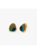 Brackish Teardrop Stud Earrings