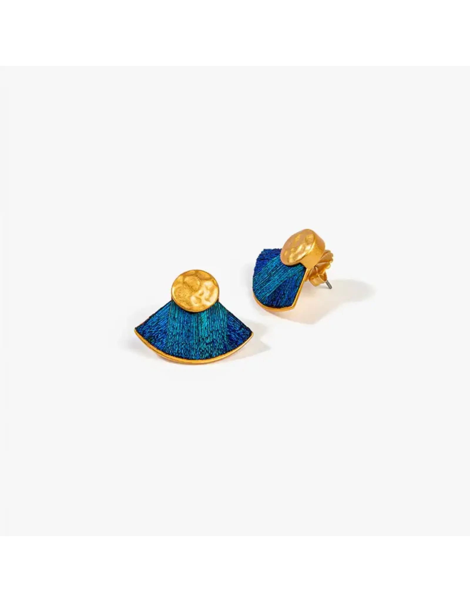 Brackish Fan Stud Earrings