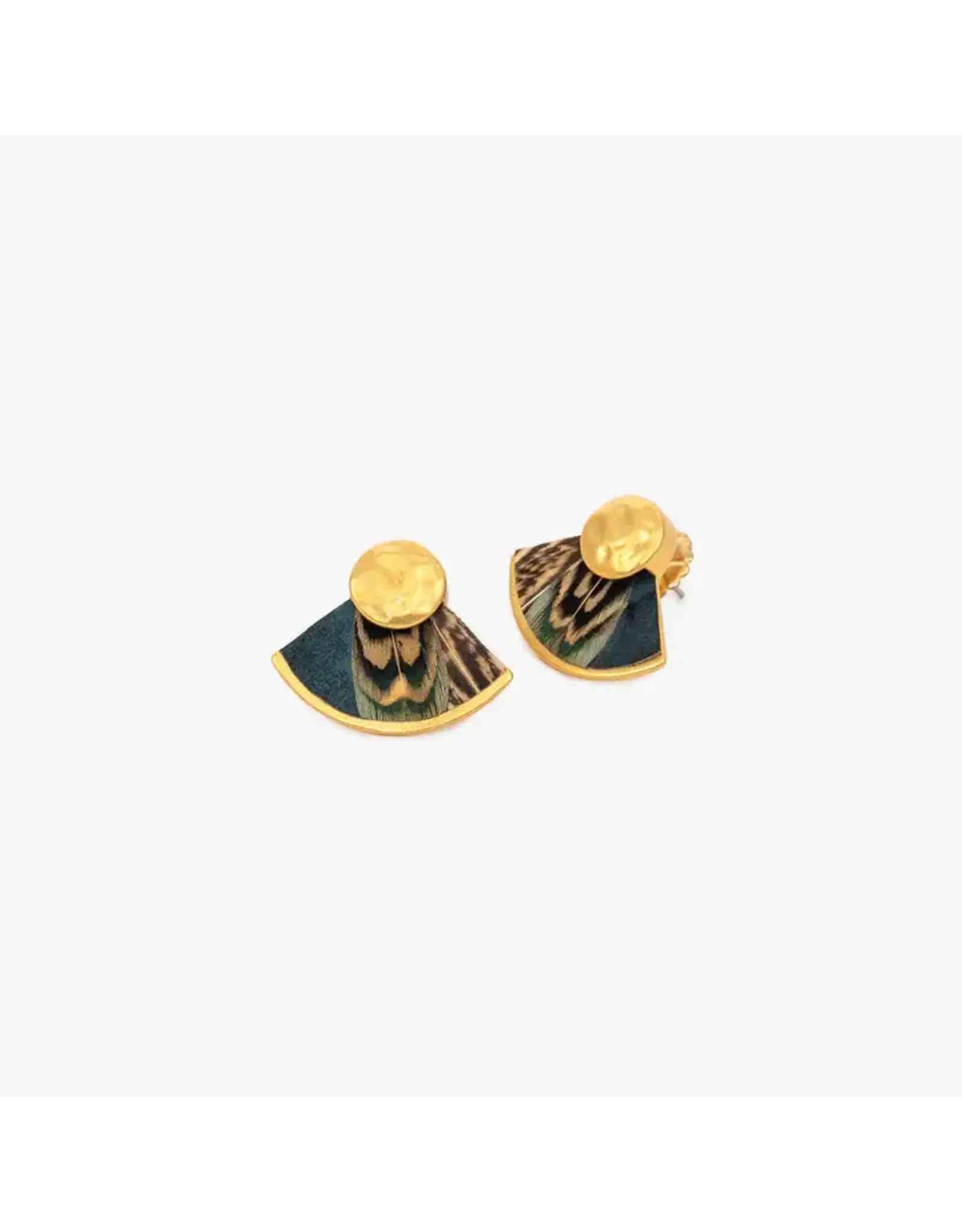 Brackish Fan Stud Earrings