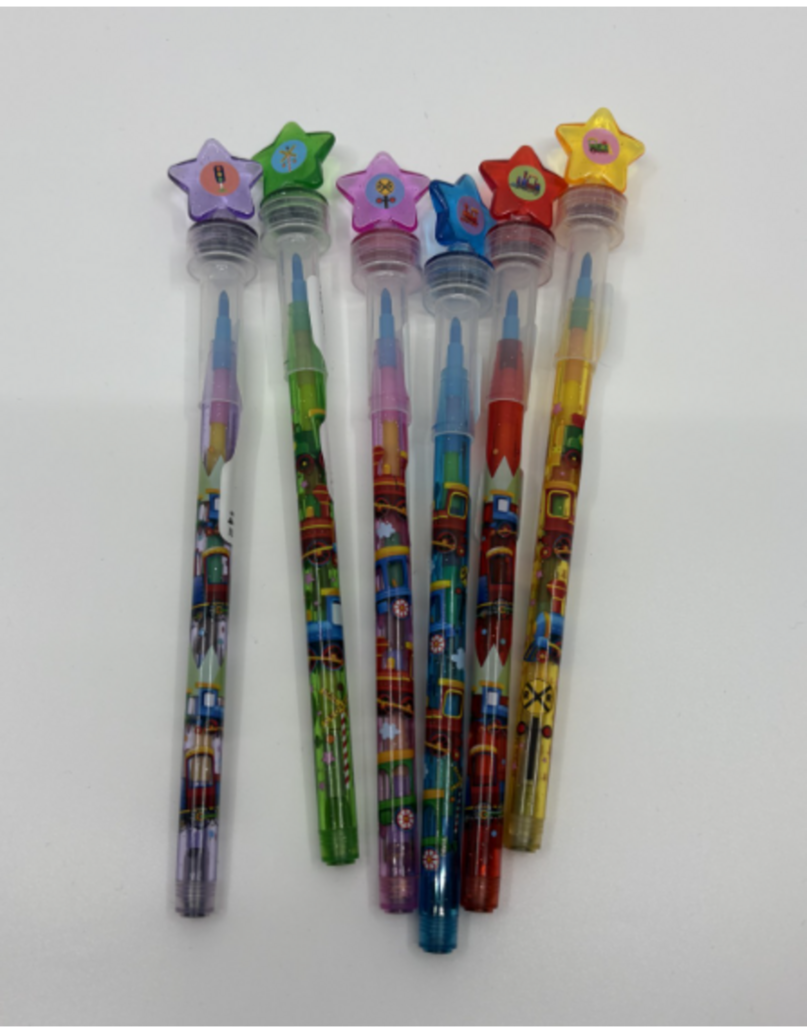 Train Stackable Crayon w/ Stamper