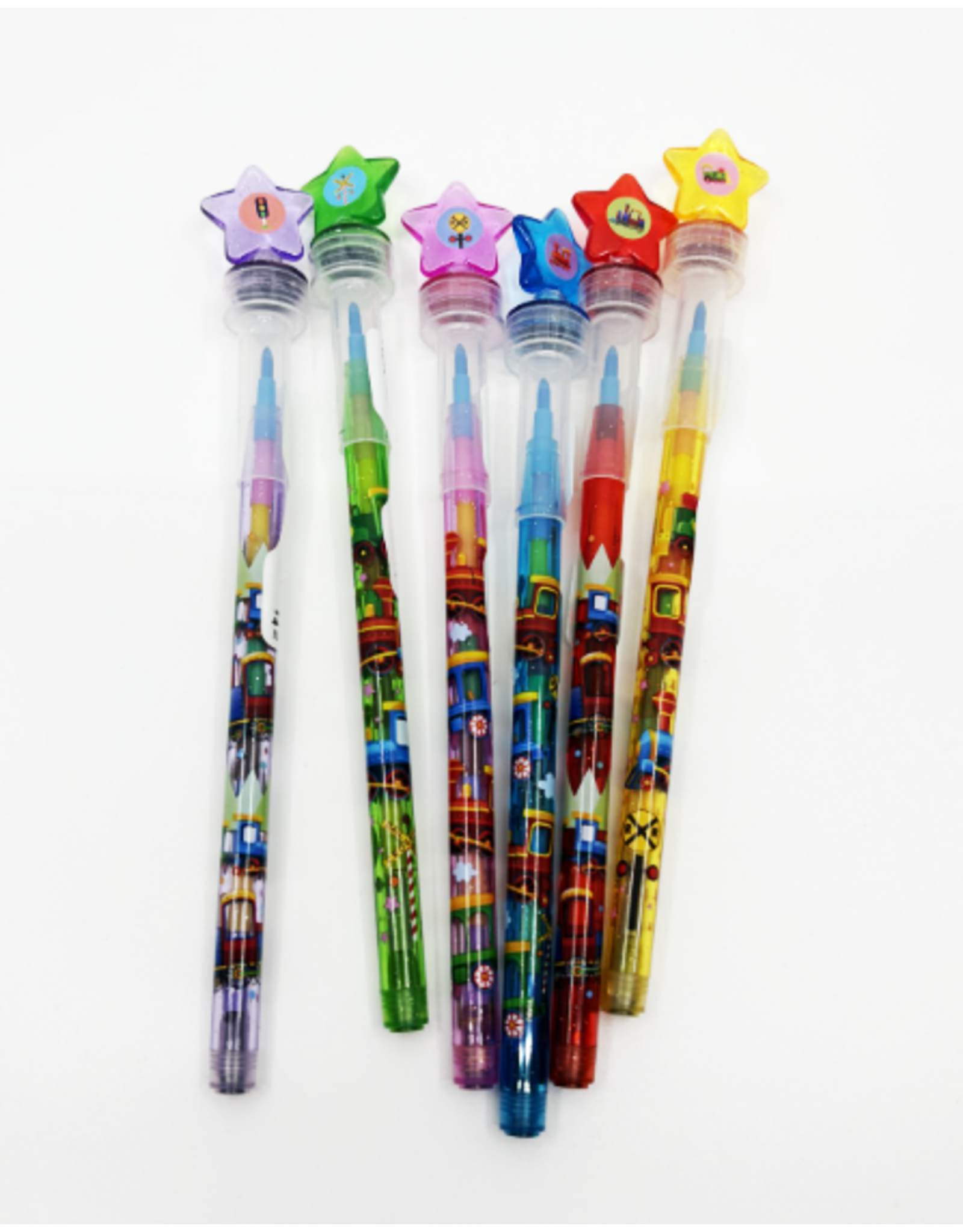Train Stackable Crayon w/ Stamper