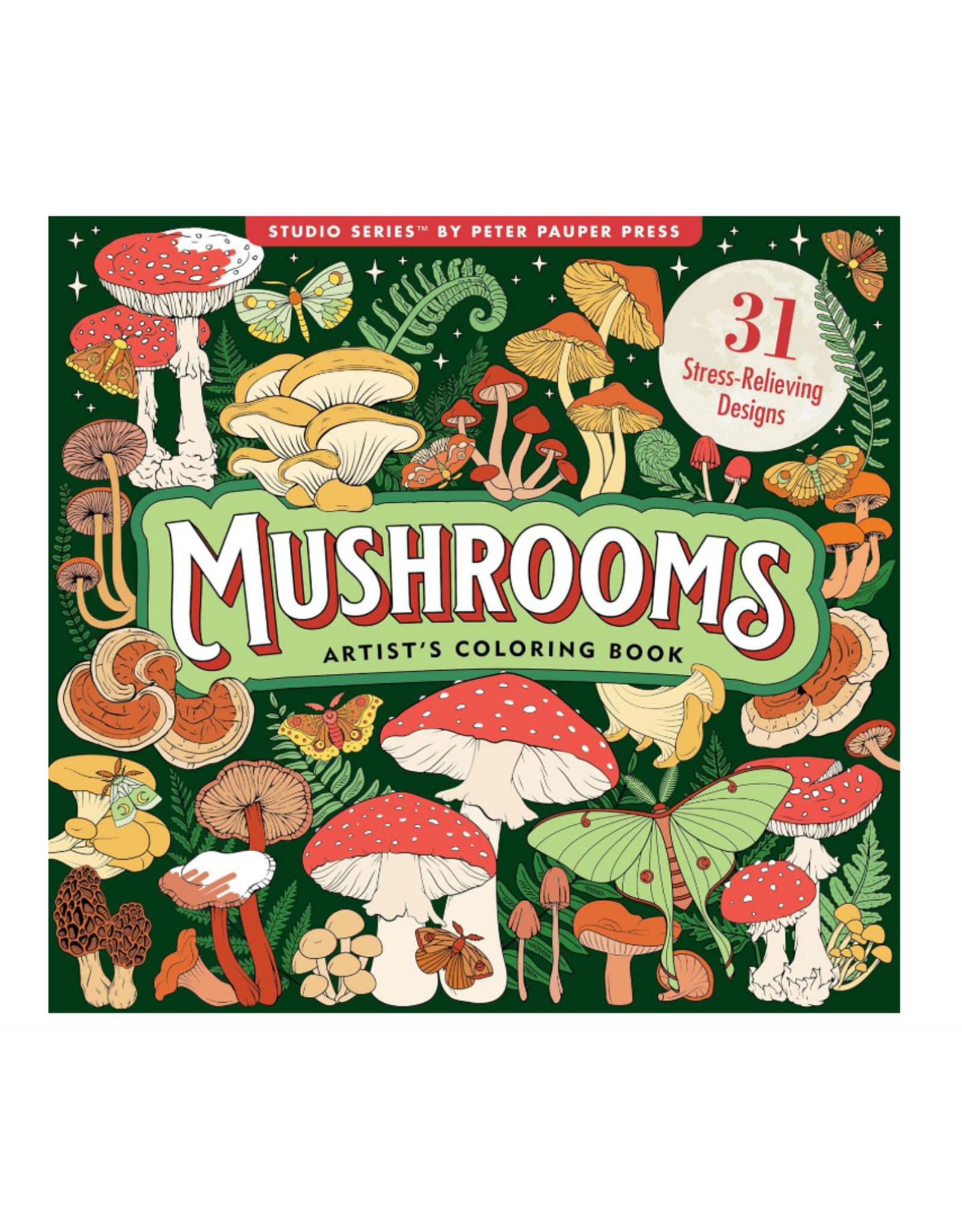Mushrooms Adult Coloring Book