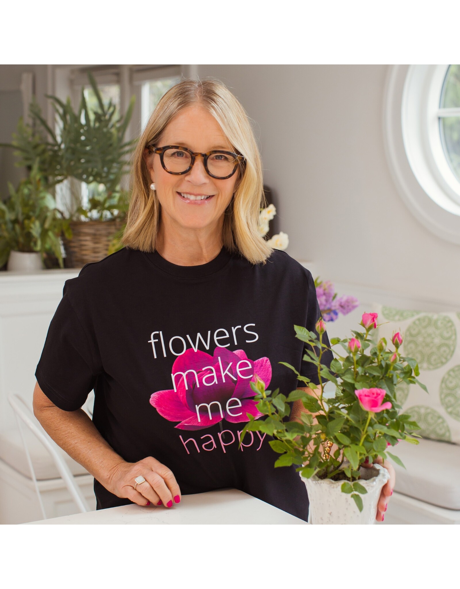 Pink Womens Fleurs de Villes T-Shirt