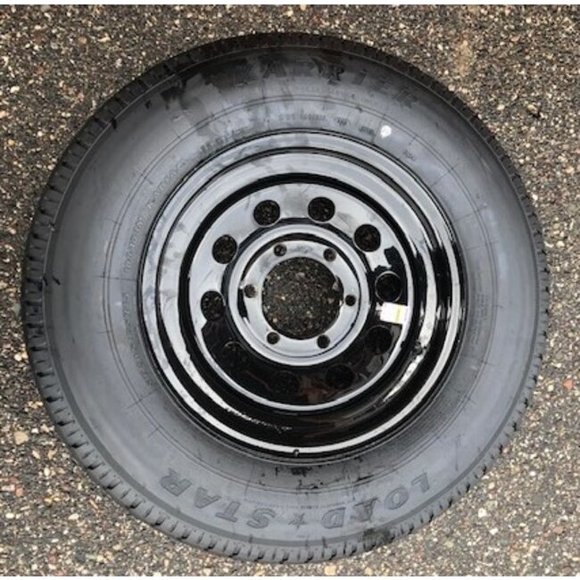 ST205/75R15 D/6H MOD Black Karrier (15X6) Wheel