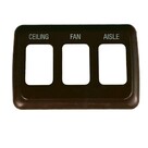 Bezel Triple Switch Cover Brown