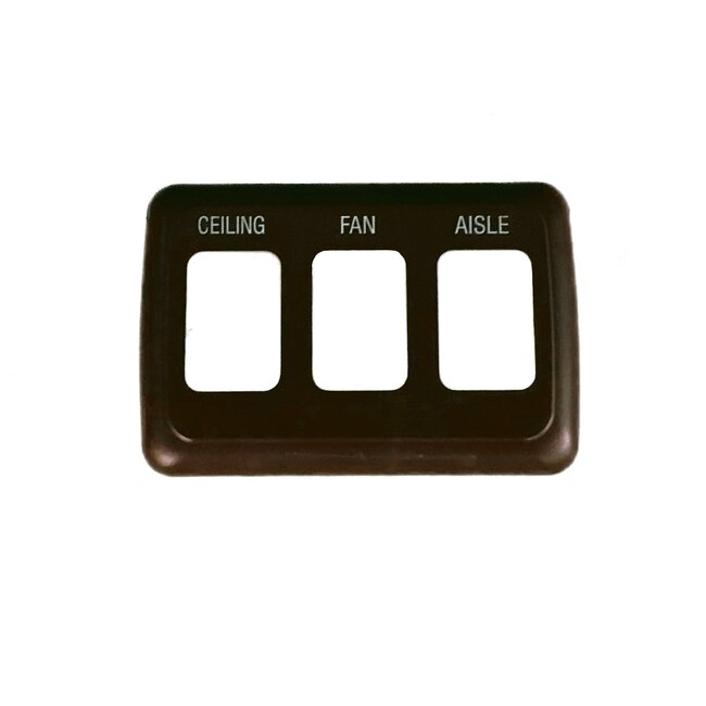 Bezel Triple Switch Cover Brown