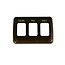 Bezel Triple Switch Cover Brown