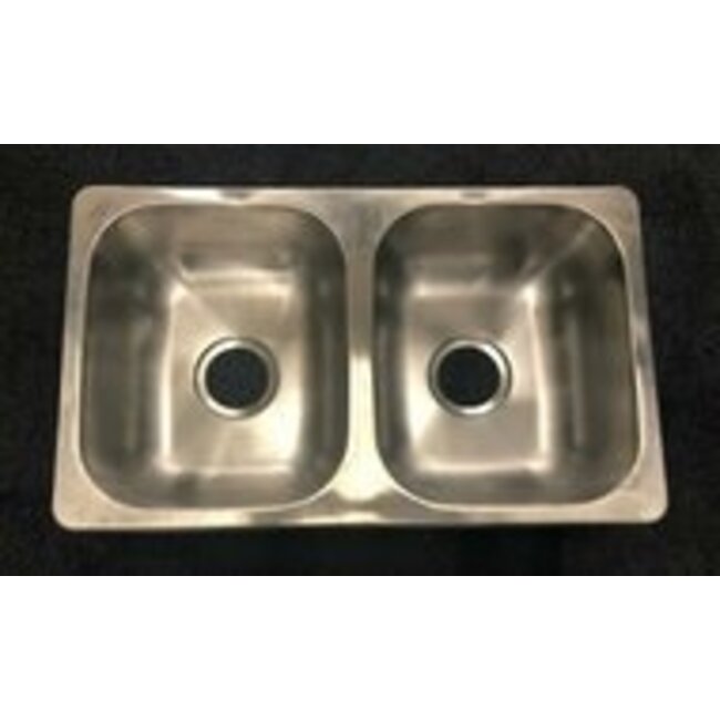 16X27 Stainless Steel Double Sink