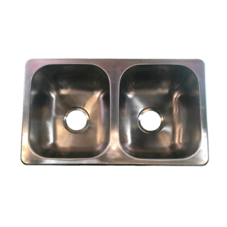 16X27 Stainless Steel Double Sink