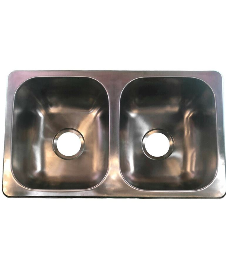 16X27 Stainless Steel Double Sink