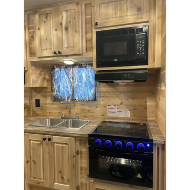 Greystone 17'' Black Oven/Range Combo with Oven Light