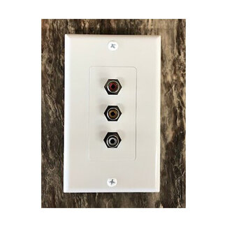 RCA Wall Plate, Red/Yellow/White