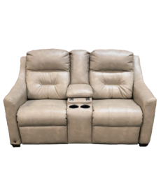 Allure Furniture 65" Scamper Linen Theater Seating - Power Recline & USB Ports