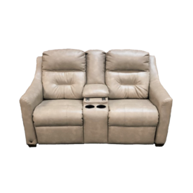 Allure Furniture 65" Scamper Linen Theater Seating - Power Recline & USB Ports