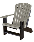 Heritage Adirondack Chair - Black Frame Light Gray