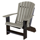 Heritage Adirondack Chair -  Light Gray with Black Frame