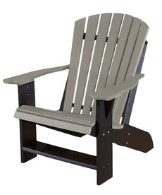 Heritage Adirondack Chair Black Frame Light Gray