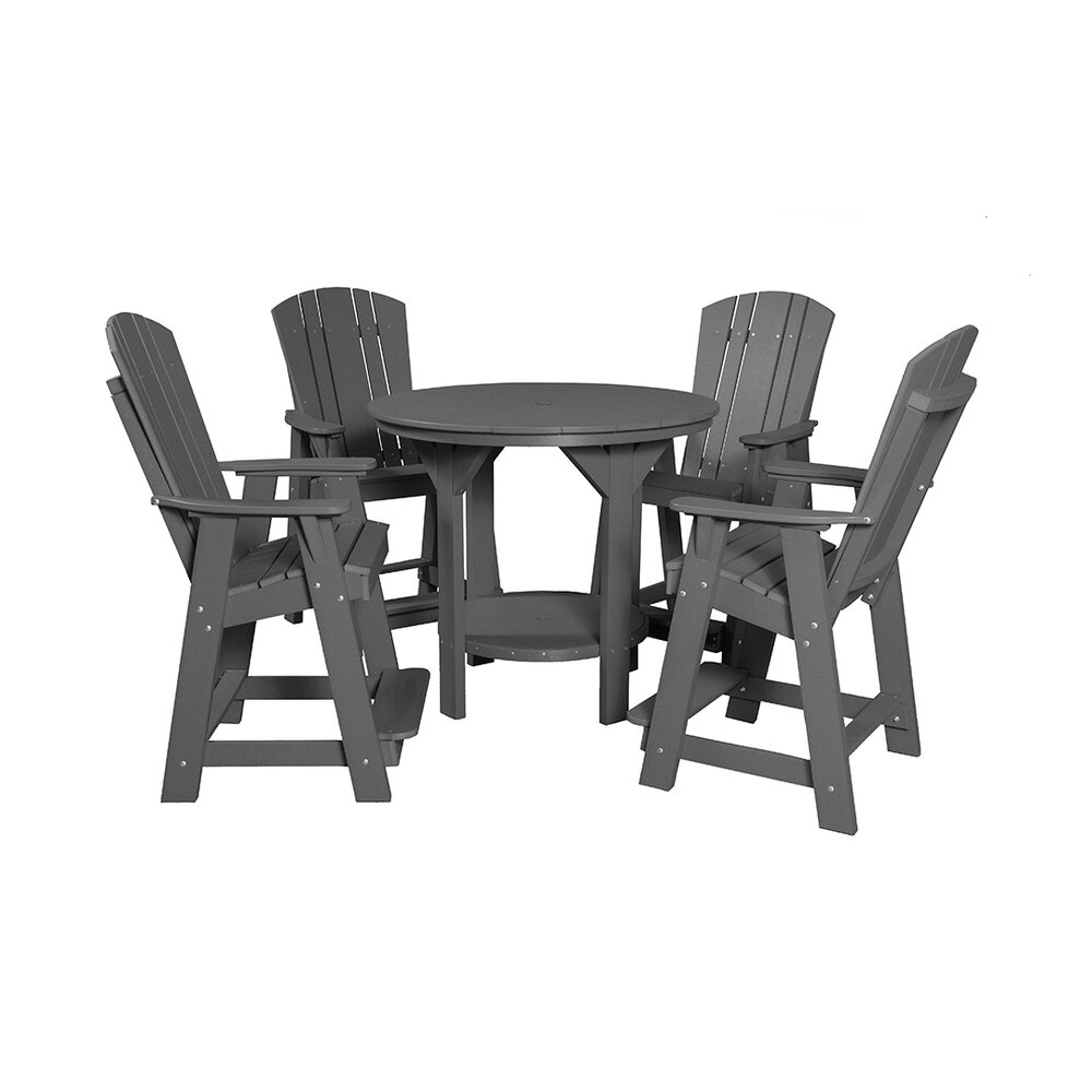 Wildridge Heritage Pub Set 48" Round Table and 4 Chairs Counter Height