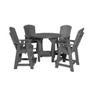 Wildridge Heritage Pub Set 48" Round Table and 4 Chairs Counter Height